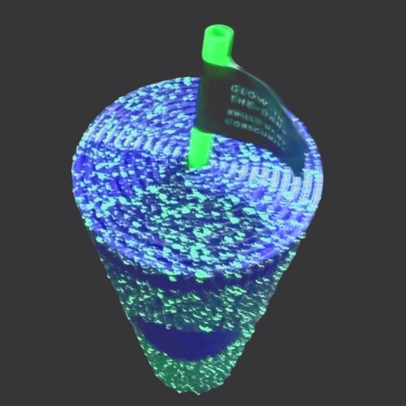 "Easter"New Starbucks 2024 Glow-In-The-Dark Purple Cold Tumbler 24oz Straw Bling - Picture 8 of 13